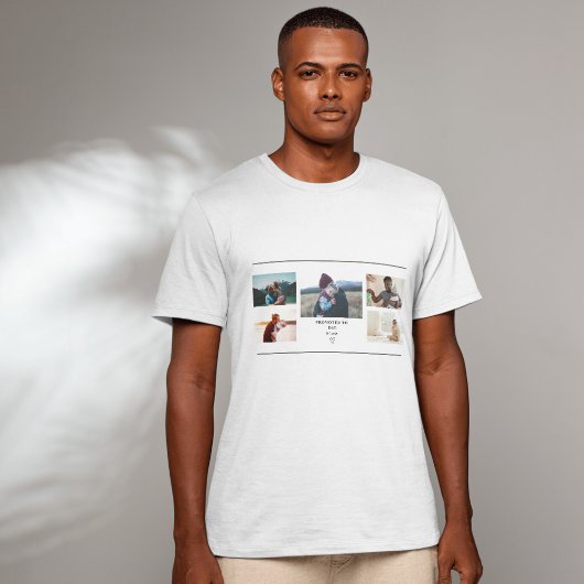 Promoted to Dad Photo Collage – Personalized Tシャツ
