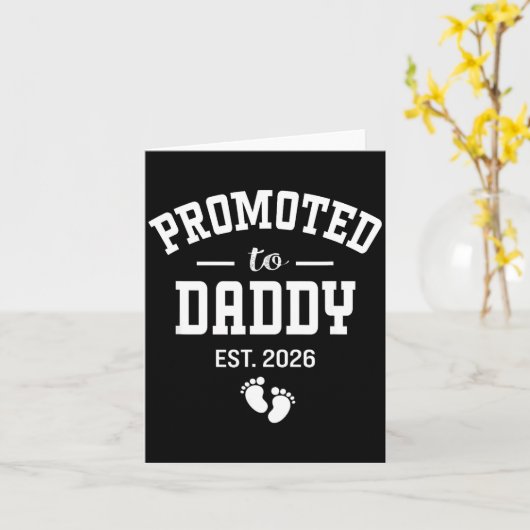 Promoted To Daddy 2026 First Time Dad Men  カード (黄色い花)