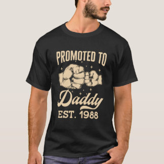 Promoted To Daddy Est 1988 First Time Dad Father'S Tシャツ