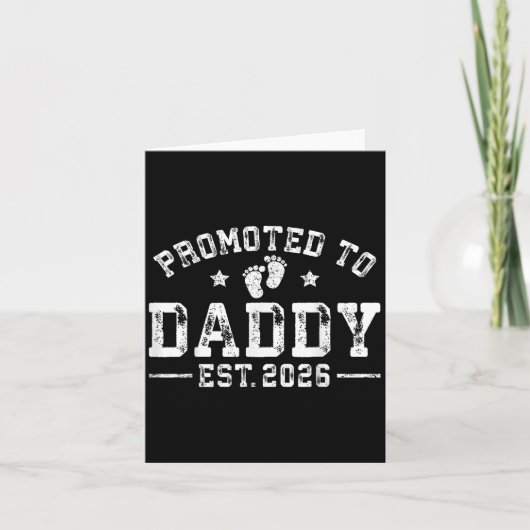 Promoted To Daddy Est 2026 1st Time Dad New Daddy  カード (正面)