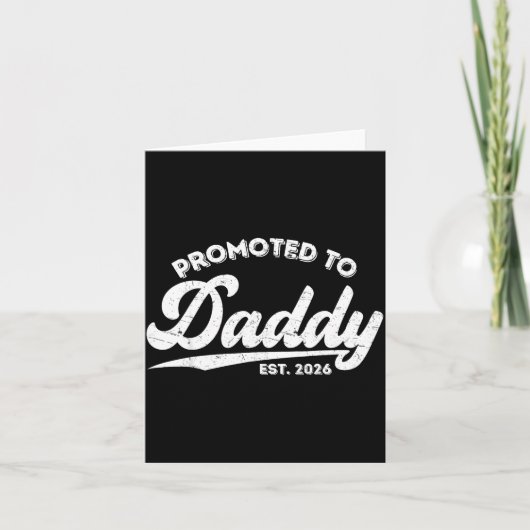 Promoted To Daddy Est 2026 Baby Announcement For N カード (正面)
