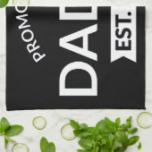 Promoted To Daddy Est. 2026 II キッチンタオル (折り畳み)