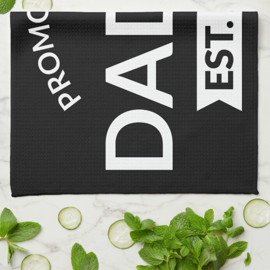 Promoted To Daddy Est. 2026 II キッチンタオル (折り畳み)