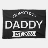 Promoted To Daddy Est. 2026 II キッチンタオル (横)