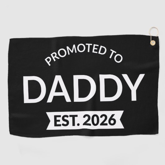 Promoted To Daddy Est. 2026 II ゴルフタオル (横)