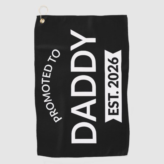 Promoted To Daddy Est. 2026 II ゴルフタオル (正面)