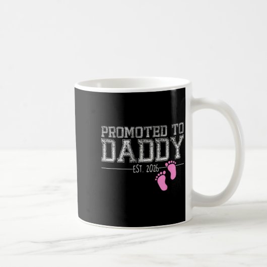 Promoted To Daddy Est. 2026 Shirt New Daddy New Da コーヒーマグカップ (右)