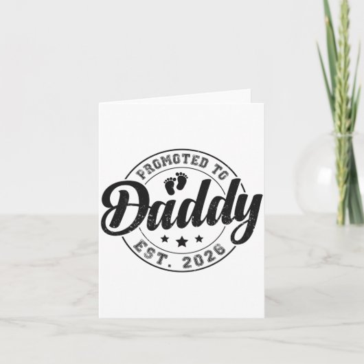 Promoted To Daddy Est 2026 Soon To Be Dad New Fath カード (正面)