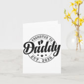 Promoted To Daddy Est 2026 Soon To Be Dad New Fath カード (黄色い花)