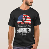 Promoted To Daughter Again 2024 US Flag Father's D Tシャツ (正面)
