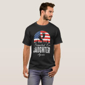 Promoted To Daughter Again 2024 US Flag Father's D Tシャツ (正面フル)