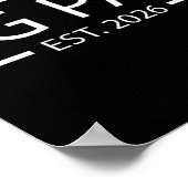 Promoted To G Pa Est 2026 Baby Announcement Cket  ポスター (角)