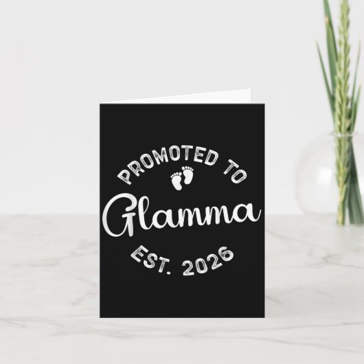 Promoted To Glamma Est 2026 New Grandma Mothers Da カード (正面)