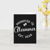 Promoted To Glamma Est 2026 New Grandma Mothers Da カード (黄色い花)