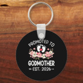 Promoted To Godmother 2026 First Time Floral New G キーホルダー (正面)