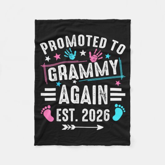 Promoted To Grammy Again Est 2026 フリースブランケット (正面)