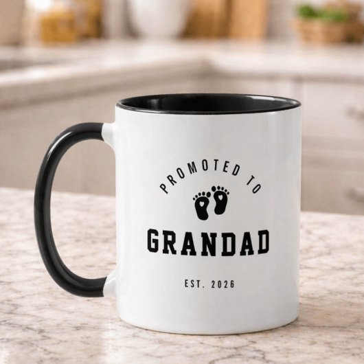 Promoted to Grandad New Grandpa Mug マグカップ