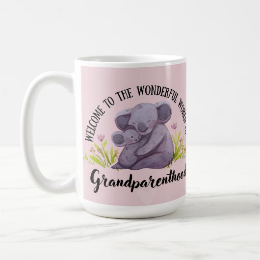 Promoted to grandma コーヒーマグカップ (左)