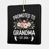 Promoted to Grandma 2026 First Time Nana Floral  セラミックオーナメント (左)