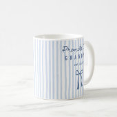 Promoted to Grandma Coquette Striped Name Mug Gift コーヒーマグカップ (正面右)