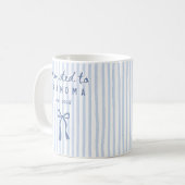 Promoted to Grandma Coquette Striped Name Mug Gift コーヒーマグカップ (正面左)