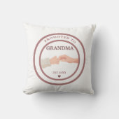 Promoted to Grandma Est. 20XX Throw Pillow クッション (正面)