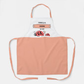 Promoted to grandma ladybugs peach エプロン (正面)