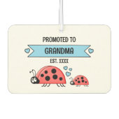Promoted to grandma ladybugs photo blue カーエアーフレッシュナー (正面)