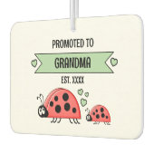 Promoted to grandma ladybugs photo green カーエアーフレッシュナー (左)