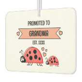 Promoted to grandma ladybugs photo peach カーエアーフレッシュナー (左)