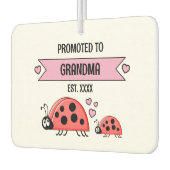 Promoted to grandma ladybugs photo pink カーエアーフレッシュナー (左)