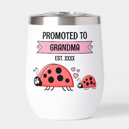 Promoted to Grandma ladybugs pink (正面)