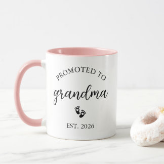Promoted to Grandma Mug Pregnancy Announcement マグカップ