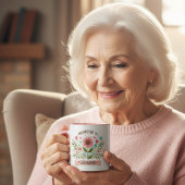 Promoted to Grandma Mug - Watercolor Flowers マグカップ