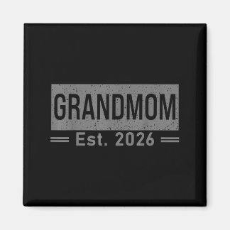 Promoted to Grandmom Est 2026 Baby Announcement マグネット