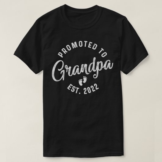 Promoted To Grandpa 2022 For First Time Fathers Ne Tシャツ (デザイン正面)
