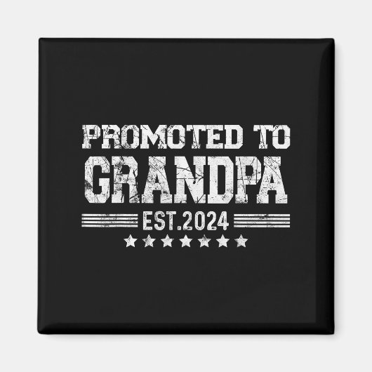 Promoted To Grandpa 2024 Soon To Be Funny New Dad マグネット (正面)