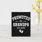 Promoted To Grandpa 2026 First Time Grandfather Me カード (黄色い花)