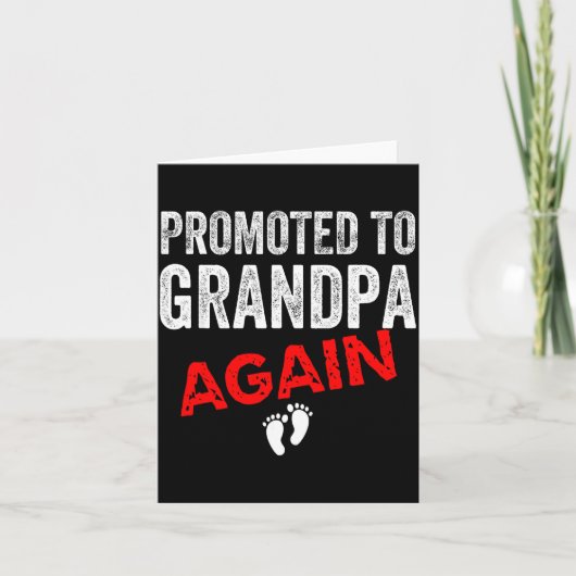 Promoted To Grandpa Again Dad Pregnancy Announceme カード (正面)