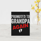 Promoted To Grandpa Again Dad Pregnancy Announceme カード (黄色い花)