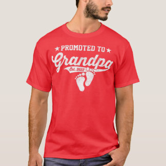 Promoted To Grandpa Est 2022 Funny New Grandfather Tシャツ