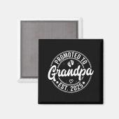 Promoted To Grandpa Est 2025 Grandparents New Gran マグネット (正面/裏面)