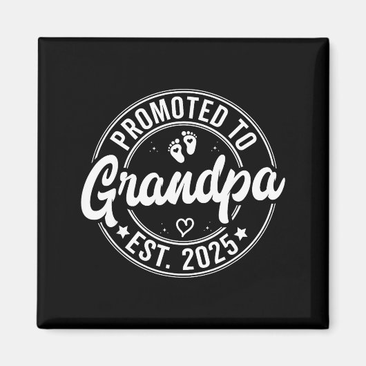 Promoted To Grandpa Est 2025 Grandparents New Gran マグネット (正面)