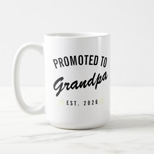 Promoted to Grandpa Est. 2026 コーヒーマグカップ (左)