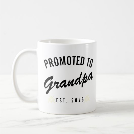 Promoted to Grandpa Est. 2026 コーヒーマグカップ (左)
