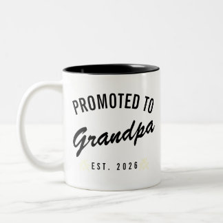 Promoted to Grandpa Est. 2026 ツートーンマグカップ