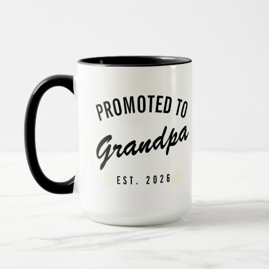 Promoted to Grandpa Est. 2026 マグカップ (左)