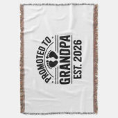 Promoted to Grandpa, Est. 2026, Funny New Grandpa  スローブランケット (正面縦)
