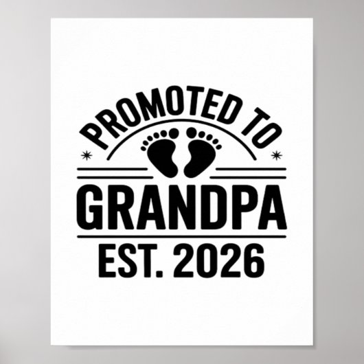 Promoted to Grandpa, Est. 2026, Funny New Grandpa ポスター (正面)