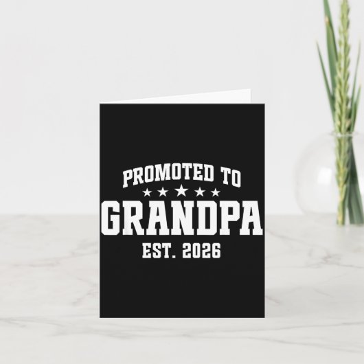 Promoted To Grandpa Est. 2026 Grandparent Baby Ann カード (正面)